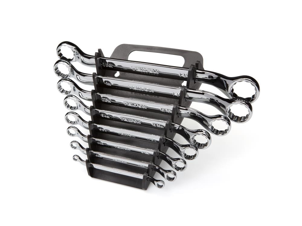 8 -Piece Set Standard (SAE) Offset Box end Wrench Includes Hard Case