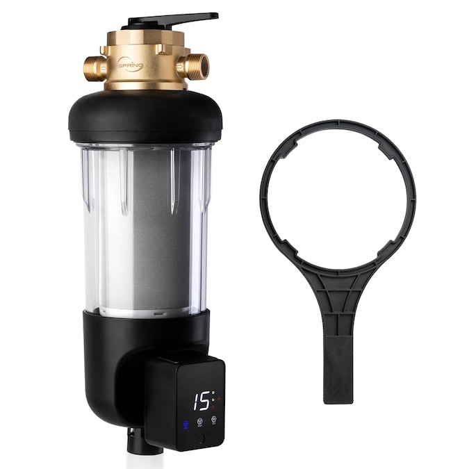 iSpring WSP100ARJ-BP Single-stage 25-GPM Mechanical Filtration Well Water Whole House Water Filtration System