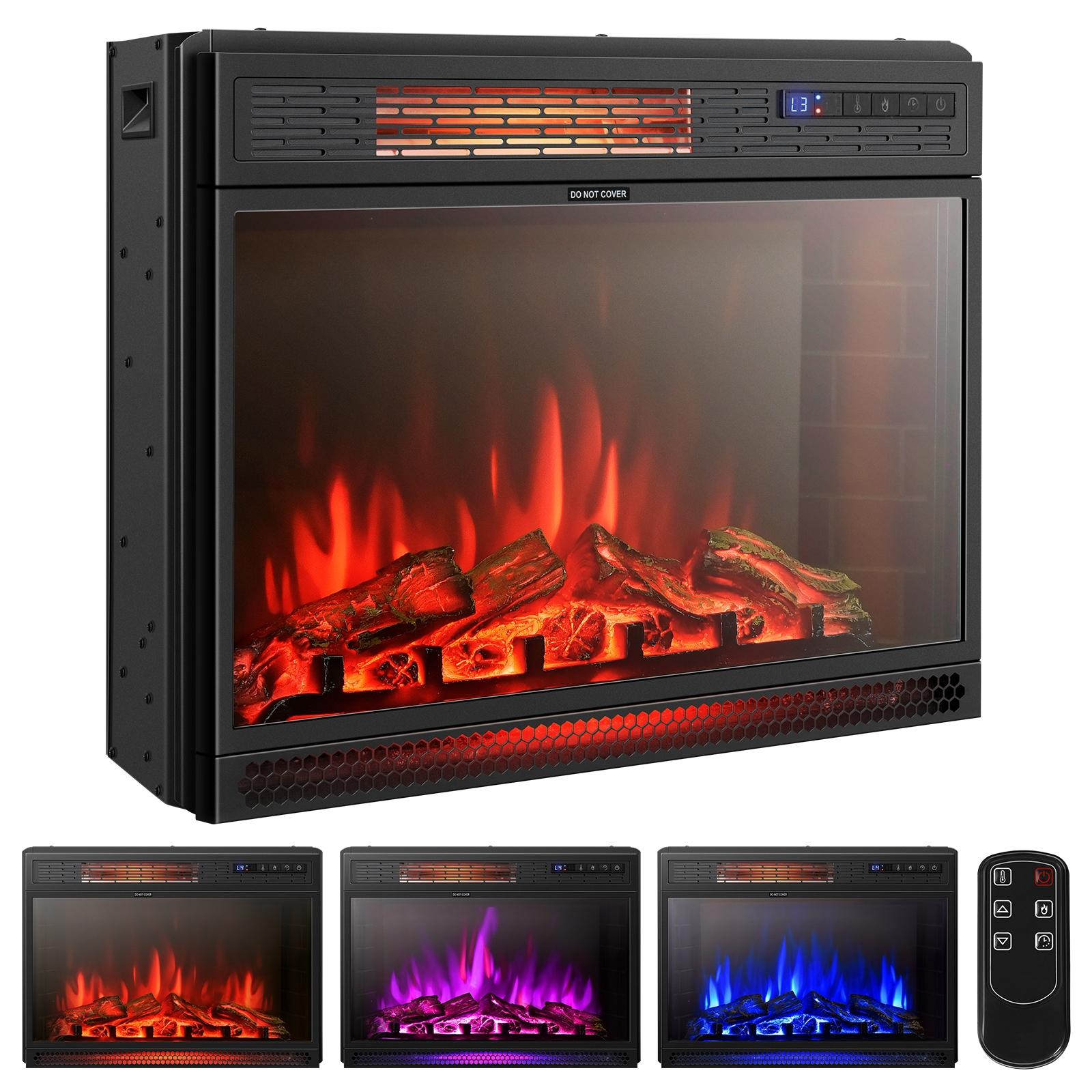 25-Inches W Black Free standing Infrared quartz Corner Electric Fireplace with Remote Control Included - Image 4
