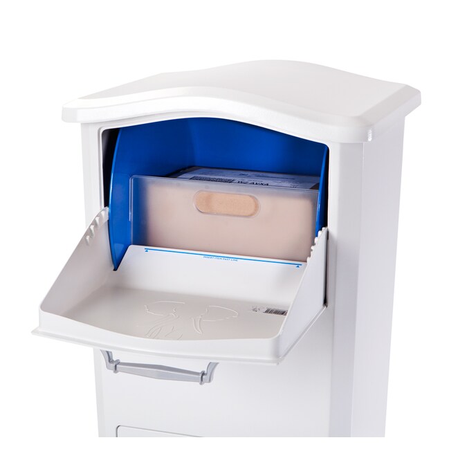 Architectural Mailboxes Ground Mount White Metal Extra Large Lockable Mailbox - Image 2