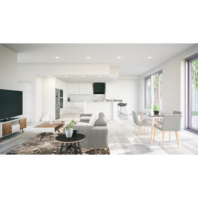 HALO White 5-in or 6-in 600-Lumen Warm White Round Dimmable LED Canless Shower Recessed Downlight (6-Pack) - Image 7