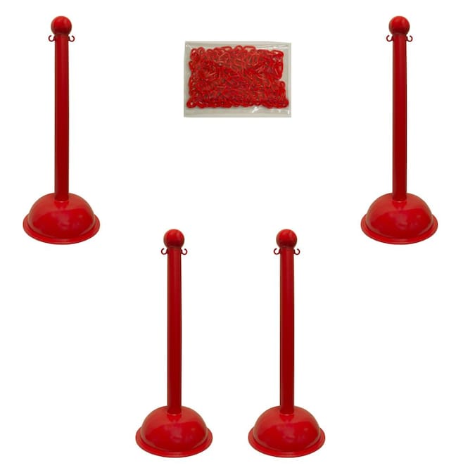 Mr. Chain Red Heavy Duty Stanchion and Chain Kit