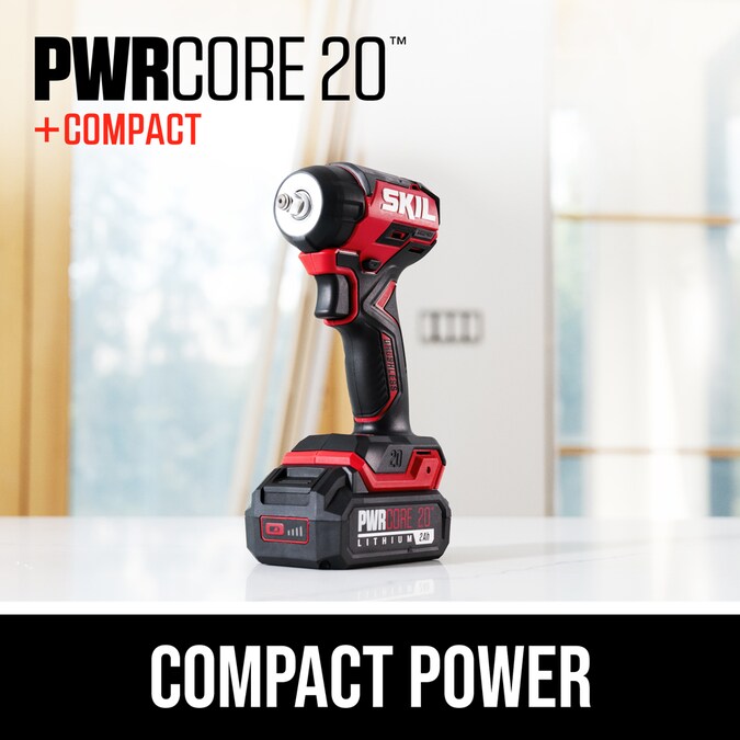 SKIL PWR CORE Compact Variable Speed Brushless 3/8-in Drive Cordless Impact Wrench (Battery Included) - Image 2