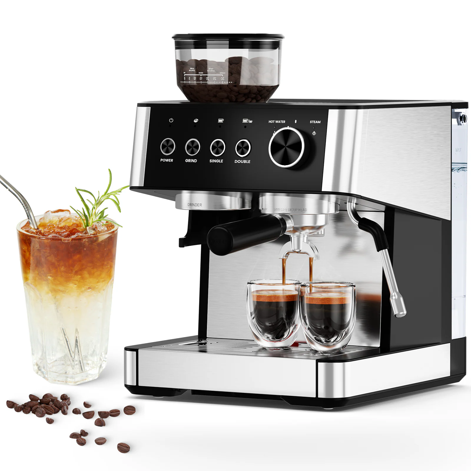 2 -Cup Programmable Residential Drip coffee maker ( Stainless Steel Black )