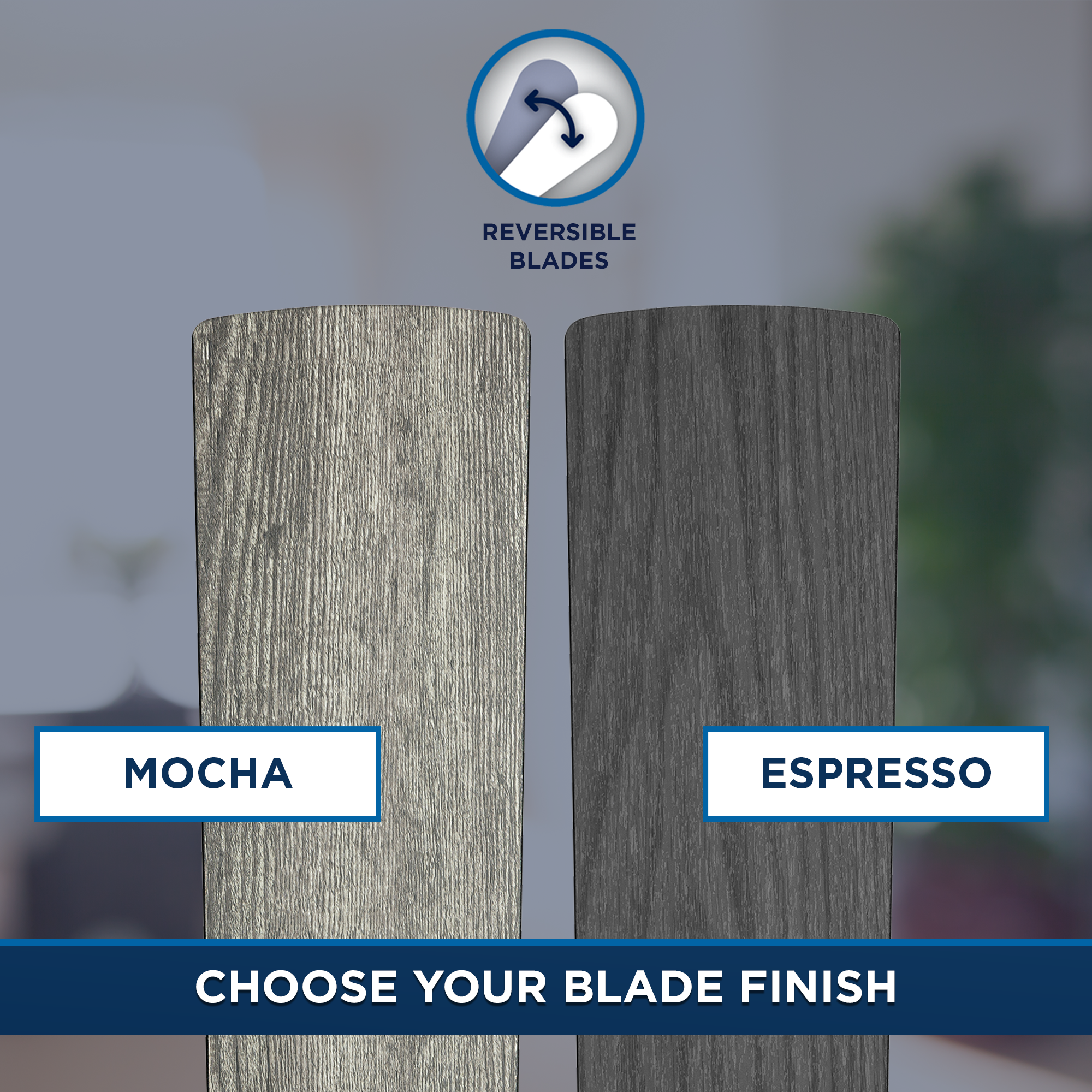 Lindholm 52-in Outdoor Matte Black with Mocha/Espresso Blades Ceiling Fan With Light - Remote Included ( 5 -Blade ) - Image 5