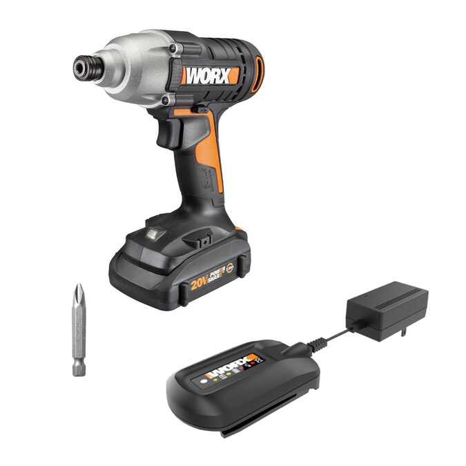 WORX Power Share 20-volt Max 1/4-in Cordless Impact Driver (1-Battery Included, Charger Included)