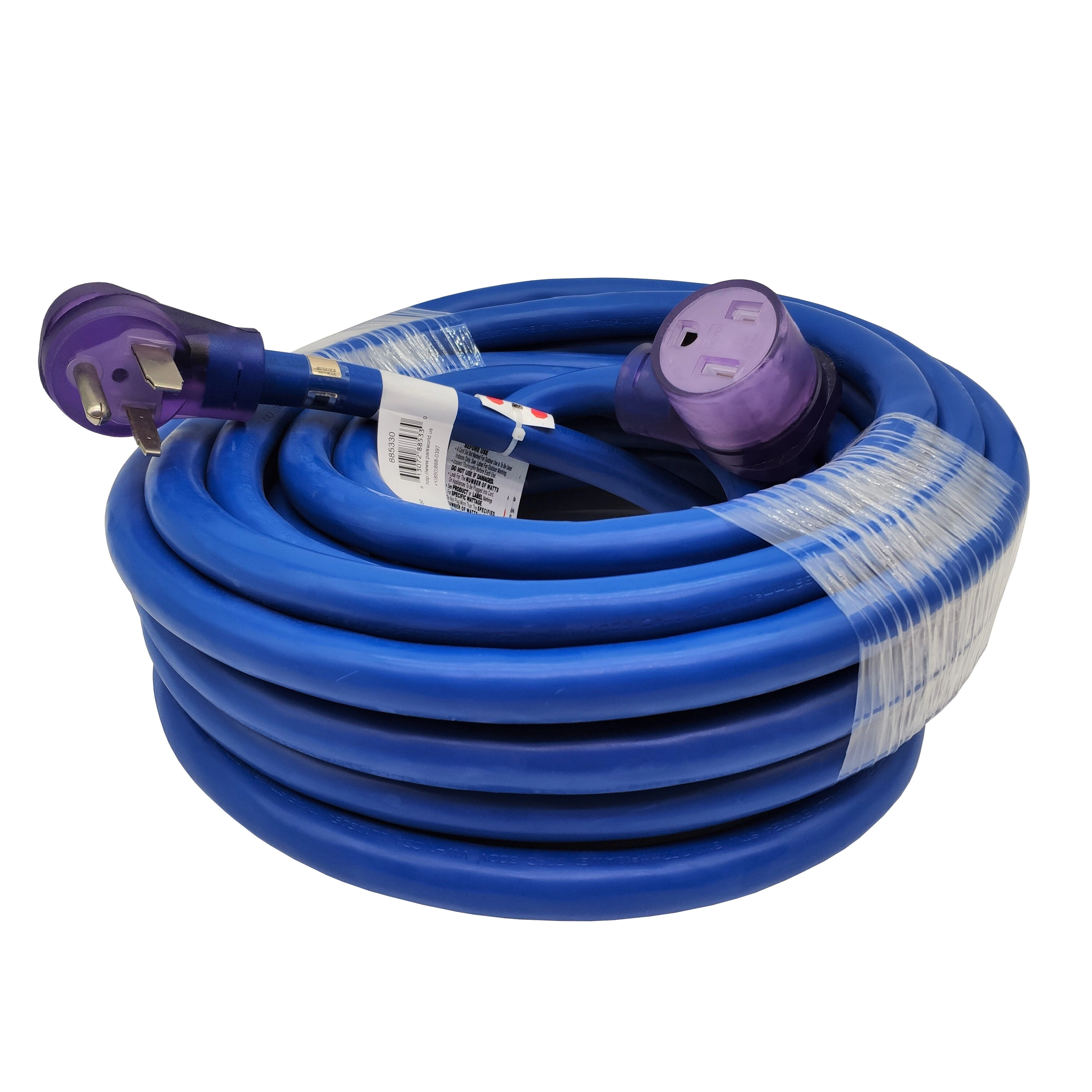 50-ft 8 / 3 3 Prong Blue Outdoor STW Heavy Duty Lighted Extension Cord
