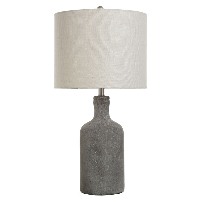 StyleCraft Home Collection 30-in Multi-color Dark Gray 3-way Table Lamp with Linen Shade