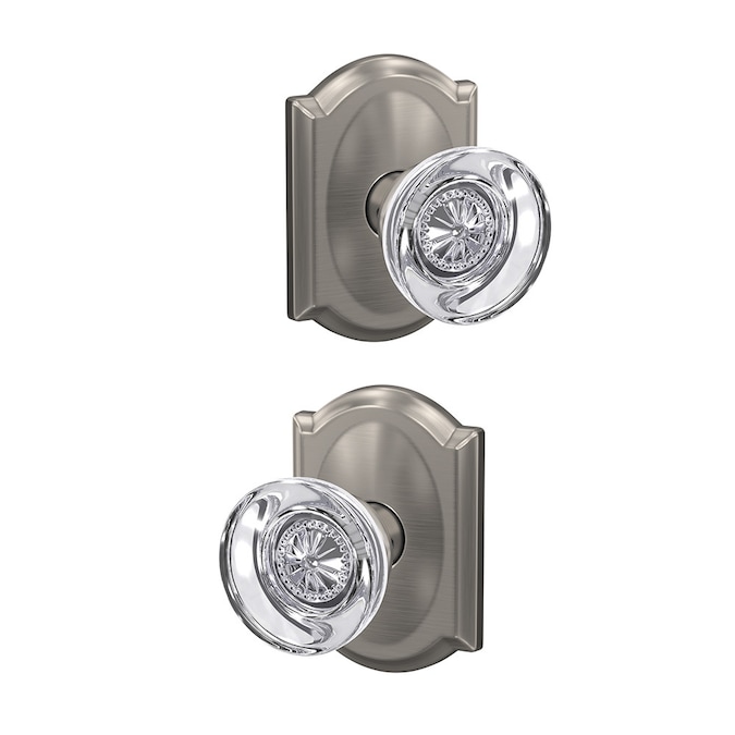 Schlage Custom Hobson- Camelot Satin Nickel Interior Bed/Bath Hall/Closet Combined Door Knob