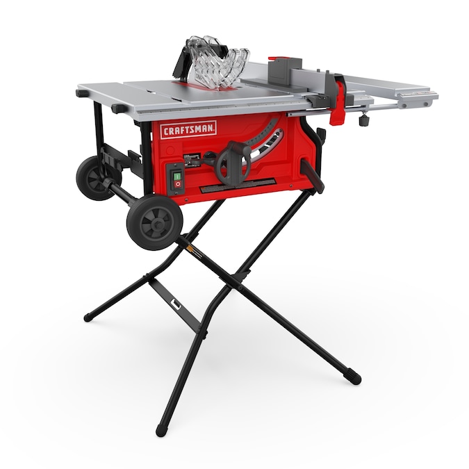 CRAFTSMAN 10-in 15-Amp 120-Volt Corded Portable Benchtop Table Saw with Folding Stand