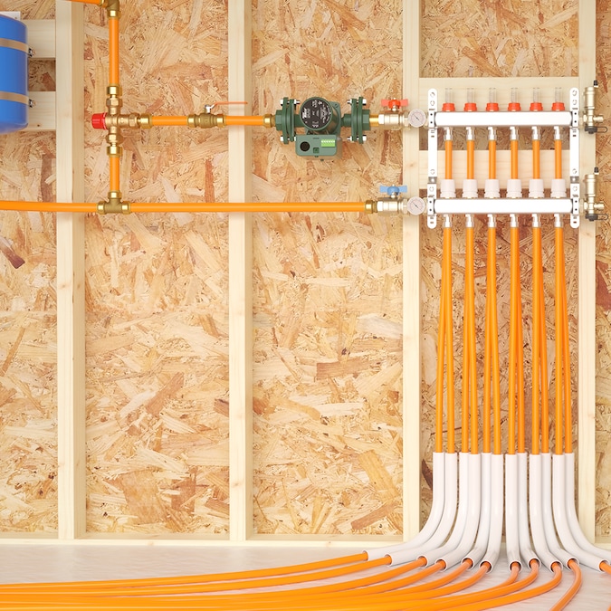 SharkBite 5-Loop Brass 1-in x 1/2-in Radiant Heating Manifold - Image 6
