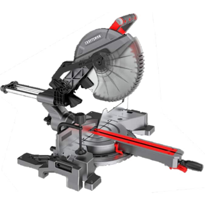 CRAFTSMAN 12-in 15-Amp Single Bevel Sliding Compound Corded Miter Saw