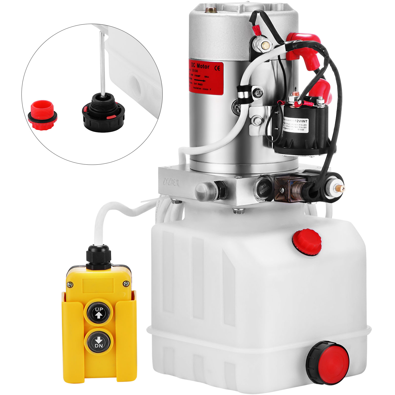 Hydraulic Pump Electric Hydraulic Pump 4 Quart Single Acting For Dump Trailer