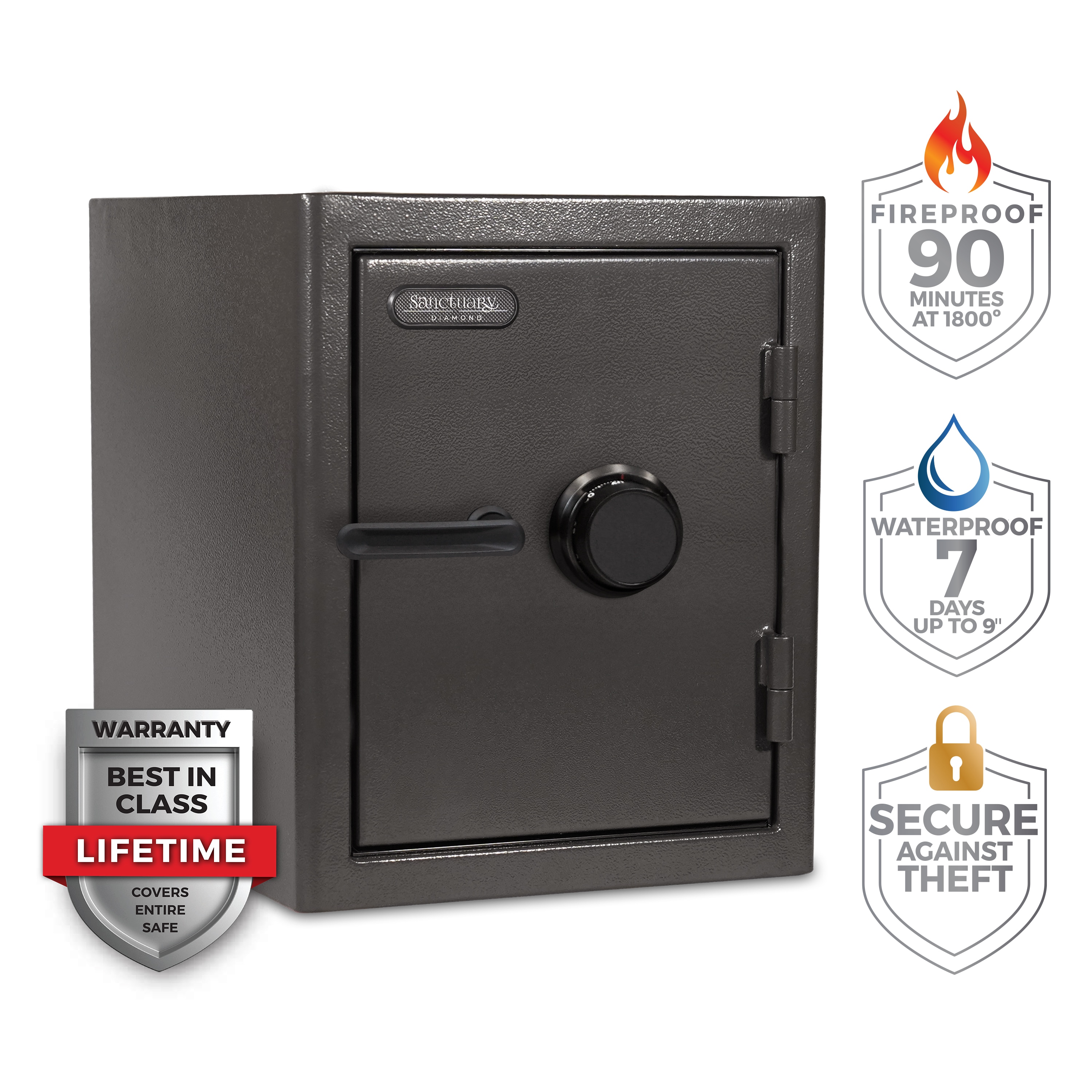 2.2-cu ft Fireproof , Waterproof Home safe with Combination Lock