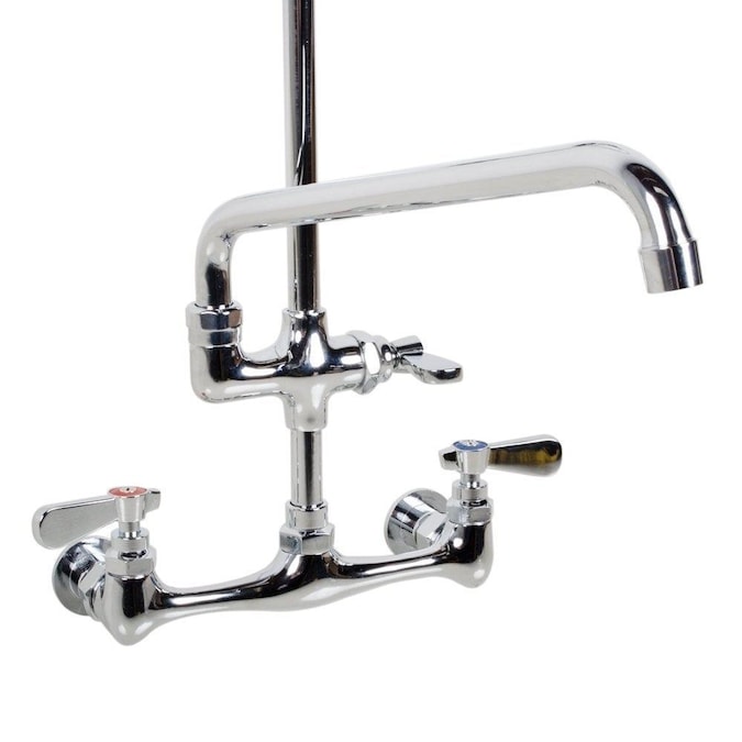 SABA Chrome 3-handle Deck-mount Utility Faucet with Pulldown Sprayer - Image 2
