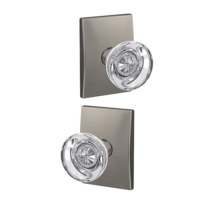 Schlage Custom Hobson- Century Satin Nickel Interior Bed/Bath Hall/Closet Combined Door Knob