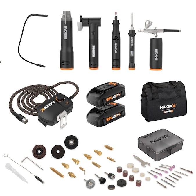 WORX MakerX Variable Cordless 20-volt Max Crafting Rotary Tool Kit