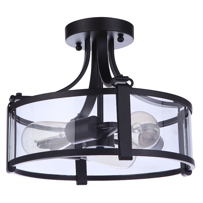 Craftmade Elliot 3-Light 13-in Matte Black Semi mount light
