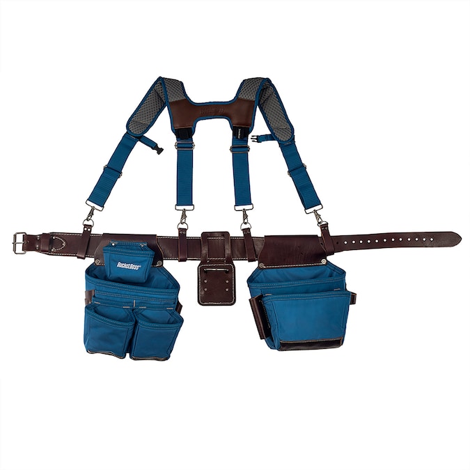 Bucket Boss Hybrid in Royal Blue General Construction Leather Suspension Tool Rig