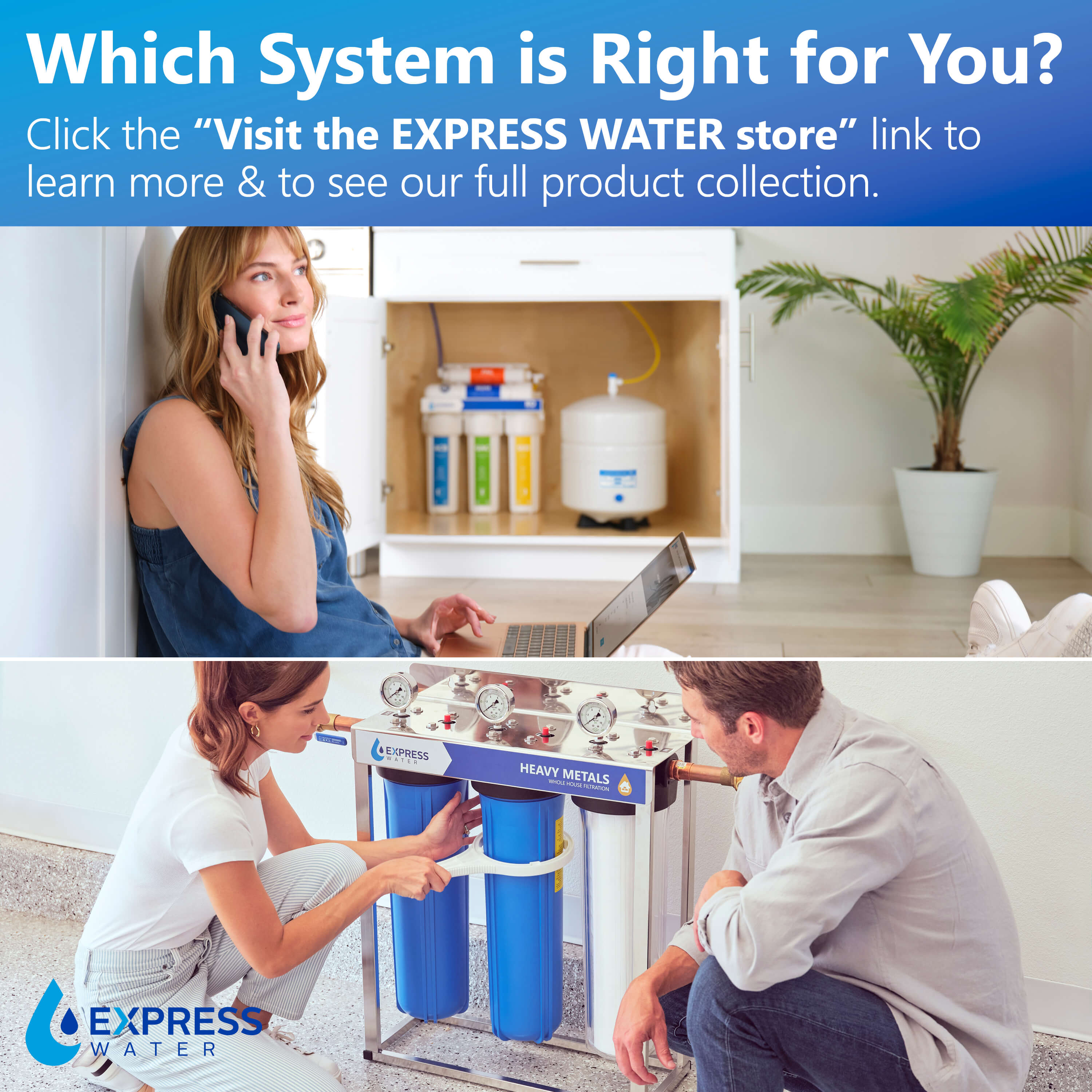 WH300SICS Triple-stage 15-GPM Iron reducing Soft water Whole House Water Filtration System - Image 7