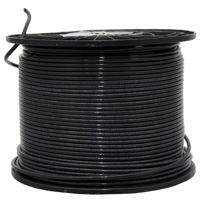 Southwire 500-ft 12-AWG Copper Stranded Black XHHW Wire (By-the-roll)