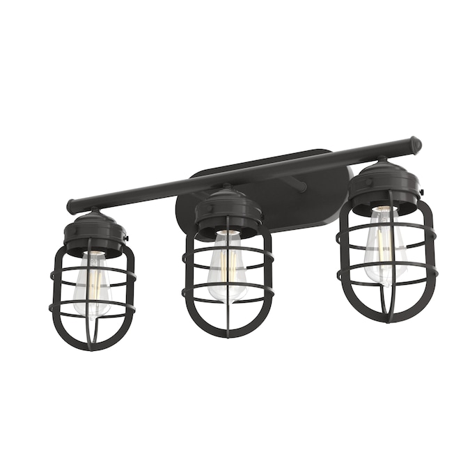 Hunter Starklake 3-Light Matte Bronze LED Industrial Vanity Light