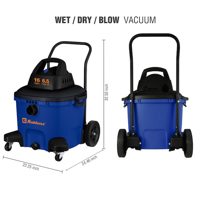 Koblenz 16-Gallons 6.5-HP Corded Wet/Dry Shop Vacuum with Accessories Included - Image 10