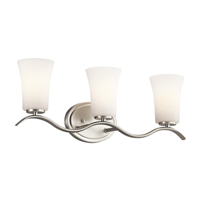 Kichler Armida 23-in 3-Light Brushed Nickel Transitional Vanity Light