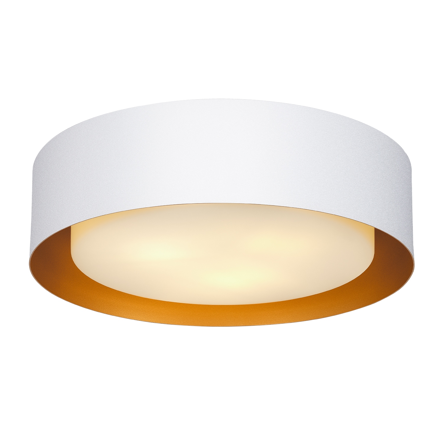 JAZAVA 3 -Light 20-in Matte White Flush Mount Light