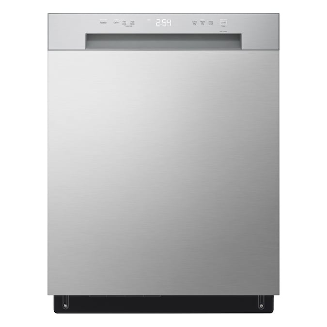 LG Stainless Steel Tub 24-in Front Control Built-In Dishwasher (Stainless Steel Look) ENERGY STAR, 52-dBA Standard Sound Level