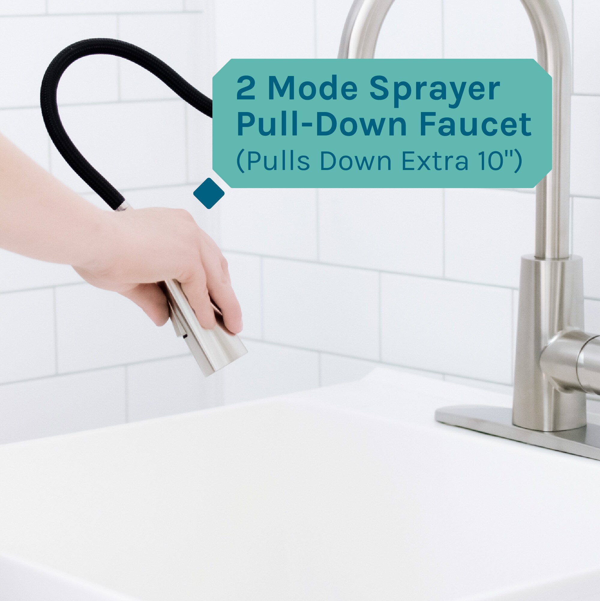 22.875-in x 23.5-in 1 -Basin White Freestanding Utility tub with Drain with Faucet - Image 4