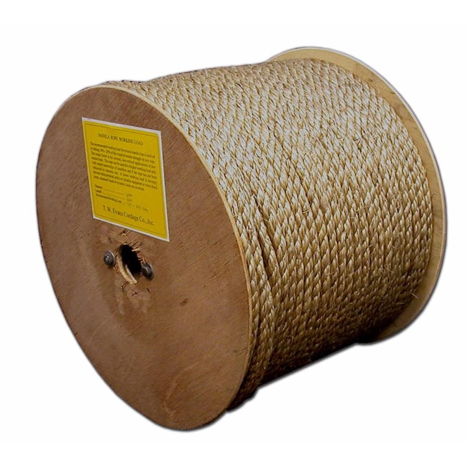 T.W. Evans Cordage 0.25-in x 1200-ft Twisted Manila Rope (By-the-Roll)