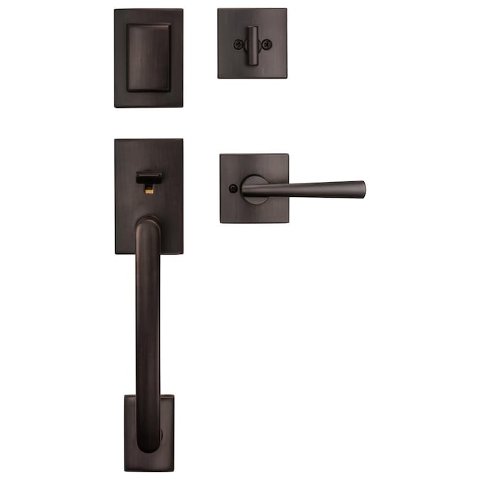 Baldwin Prestige Series Spyglass Venetian Bronze Single Deadbolt Keyed Entry Door Handleset with Spyglass Lever and Smartkey