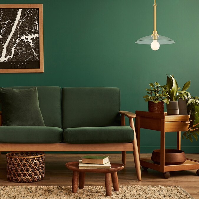 Designers Fountain Litto Brushed Gold Modern Clear Glass Cone Medium Hanging Pendant Light