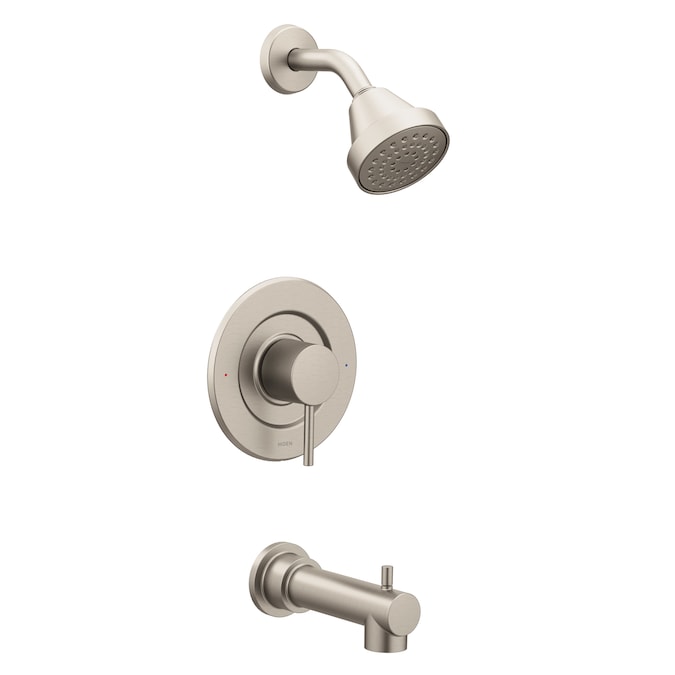 Moen Align Brushed Nickel 1-handle Single Function Round Bathtub and Shower Faucet