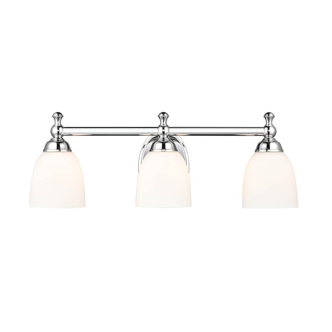 Millennium Lighting Bathroom Vanity Light 21.5-in 3-Light Polished Chrome Traditional Vanity Light