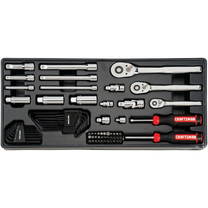 CRAFTSMAN 298-Piece Standard (SAE) and Metric Polished Chrome Mechanics Tool Set - Image 12