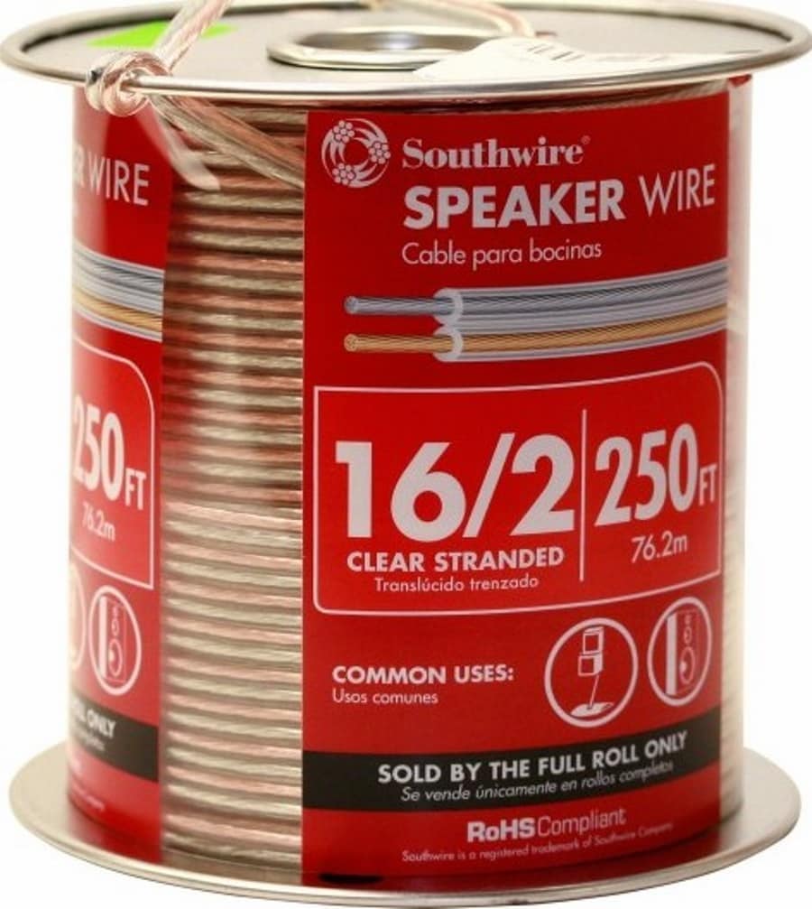250-ft 16 / 2 Stranded Standard Speaker Wire ( By-the-roll )
