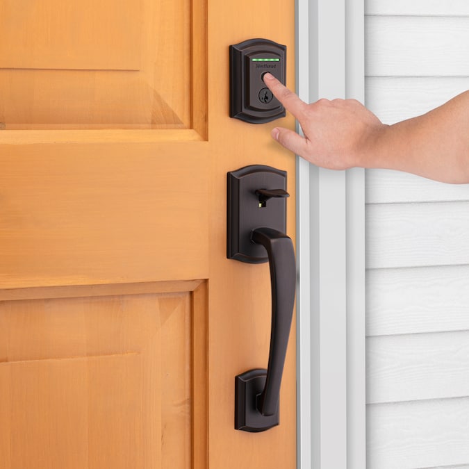 Kwikset Halo Fingerprint Venetian Bronze Smart Lock Electronic Deadbolt with Wifi Smartkey Fingerprint Touchscreen No Keypad - Image 3