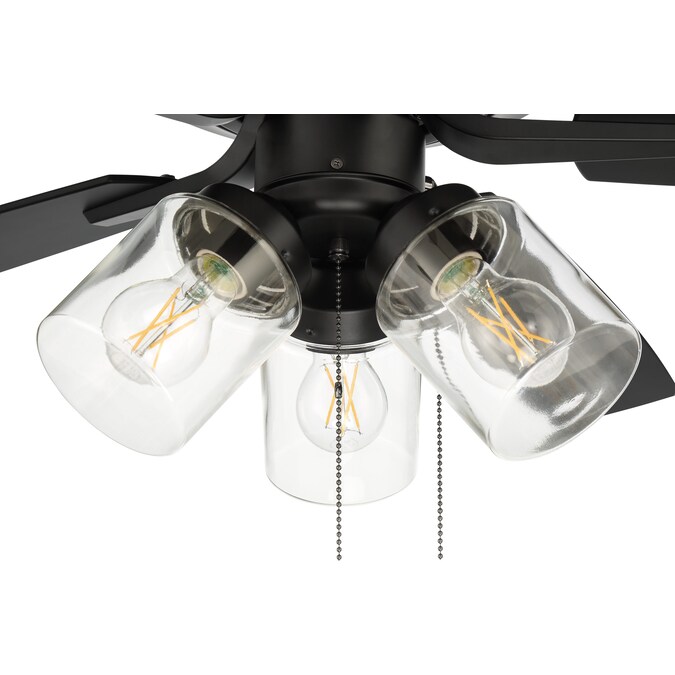 Craftmade Outdoor P104 Pro Plus Series 52-in Flat Black LED Indoor/Outdoor Downrod or Flush Mount Ceiling Fan with Light (5-Blade) - Image 8