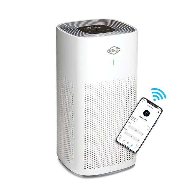 Clorox 4-Speed Smart White True HEPA Air Purifier ENERGY STAR (Covers, 1500-sq ft)