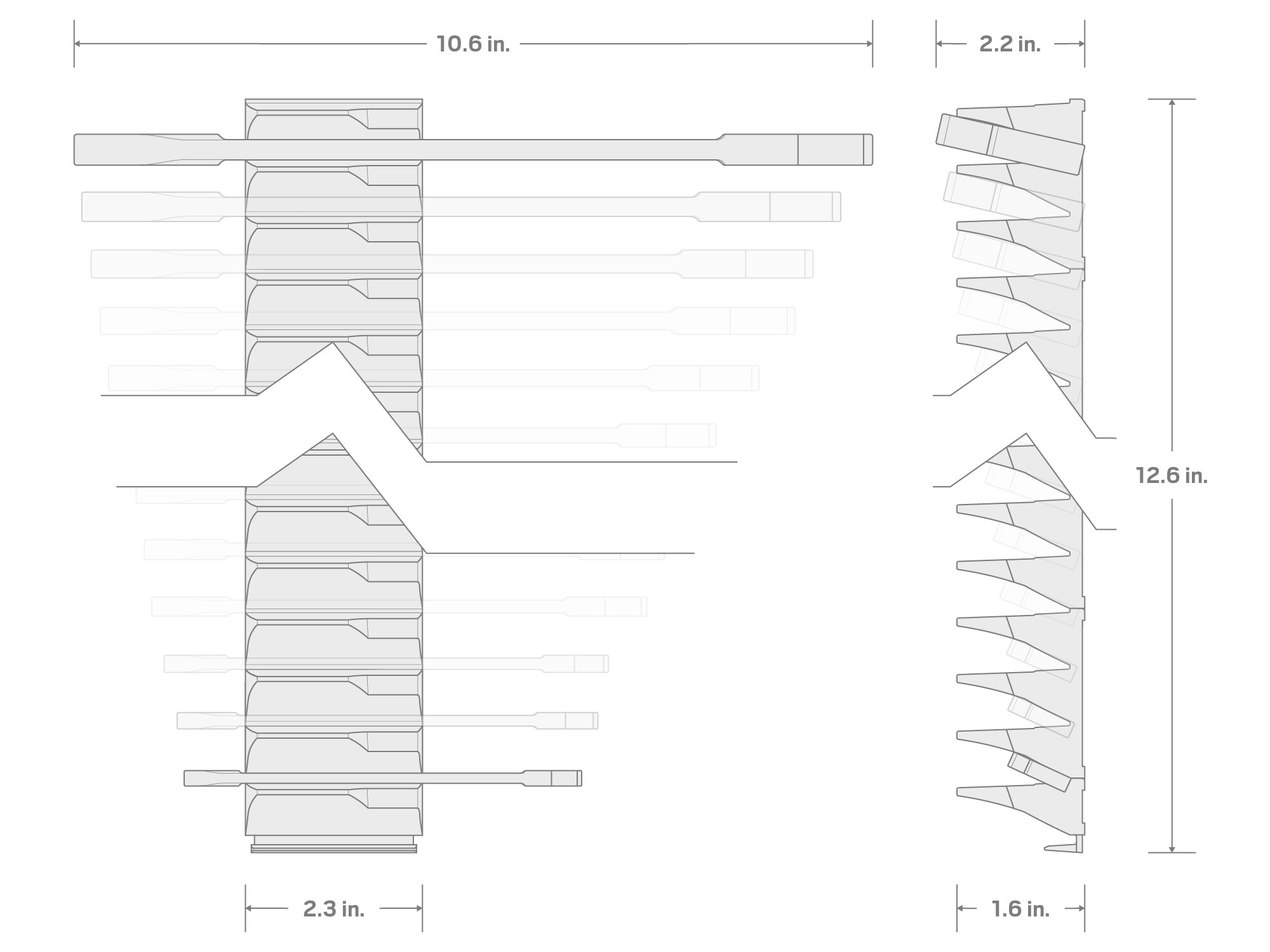 16 -Piece Set Metric Angle Open end Wrench Includes Hard Case - Image 7