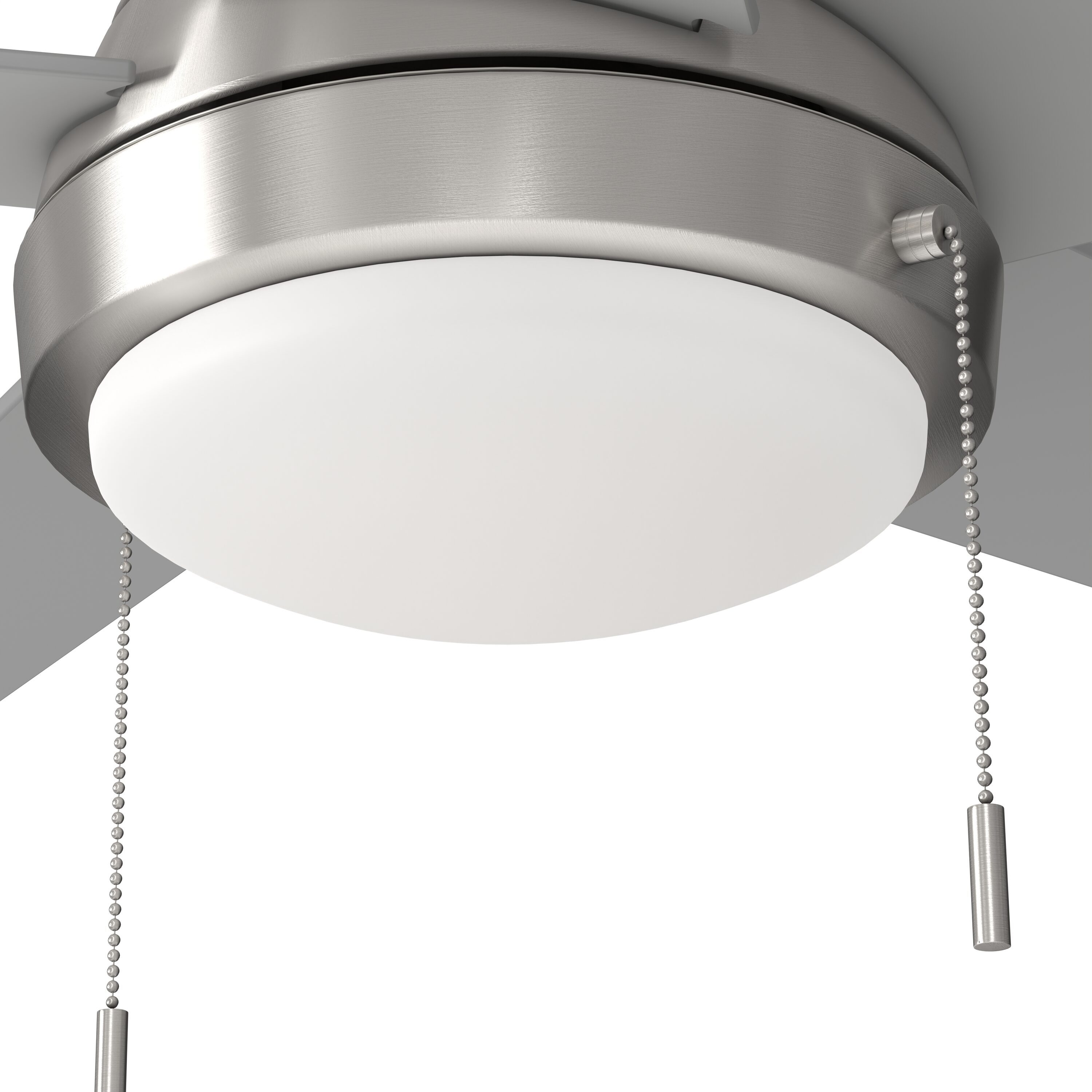 Amberwood 52-in Color-Changing Integrated LED Brushed Nickel with Walnut/Silver Blades Ceiling Fan With Light ( 5 -Blade ) - Image 9