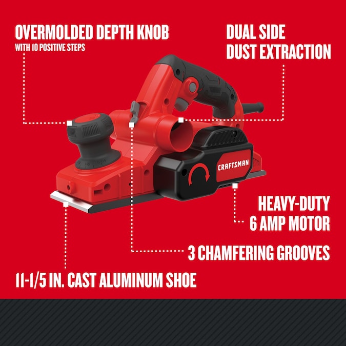 CRAFTSMAN 12.5-in W 6-Amp Handheld Planer - Image 3