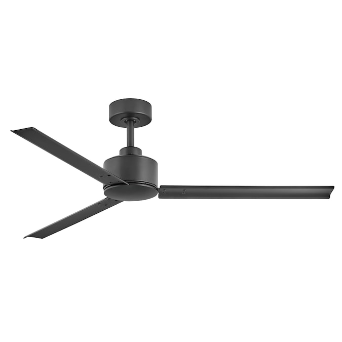 Hinkley Indy 56-in Matte black Indoor/Outdoor Smart Ceiling Fan and Remote (3-Blade)