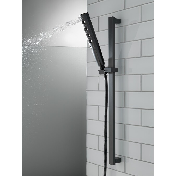 Delta Universal Showering Components Matte Black 3.5-in Rectangle Handheld Shower Head 1.75-GPM (6.6-LPM) - Image 8