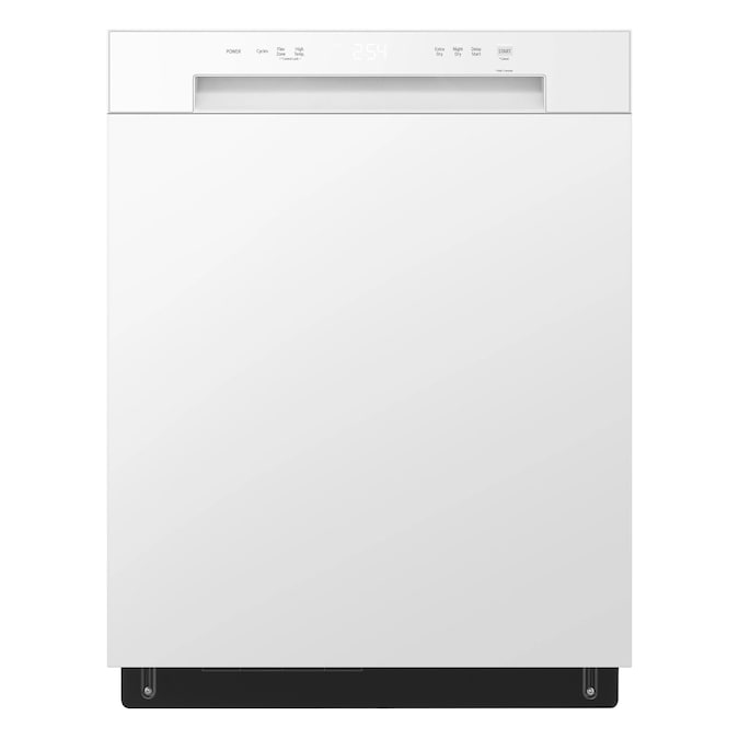 LG Stainless Steel Tub 24-in Front Control Built-In Dishwasher (White) ENERGY STAR, 52-dBA Standard Sound Level