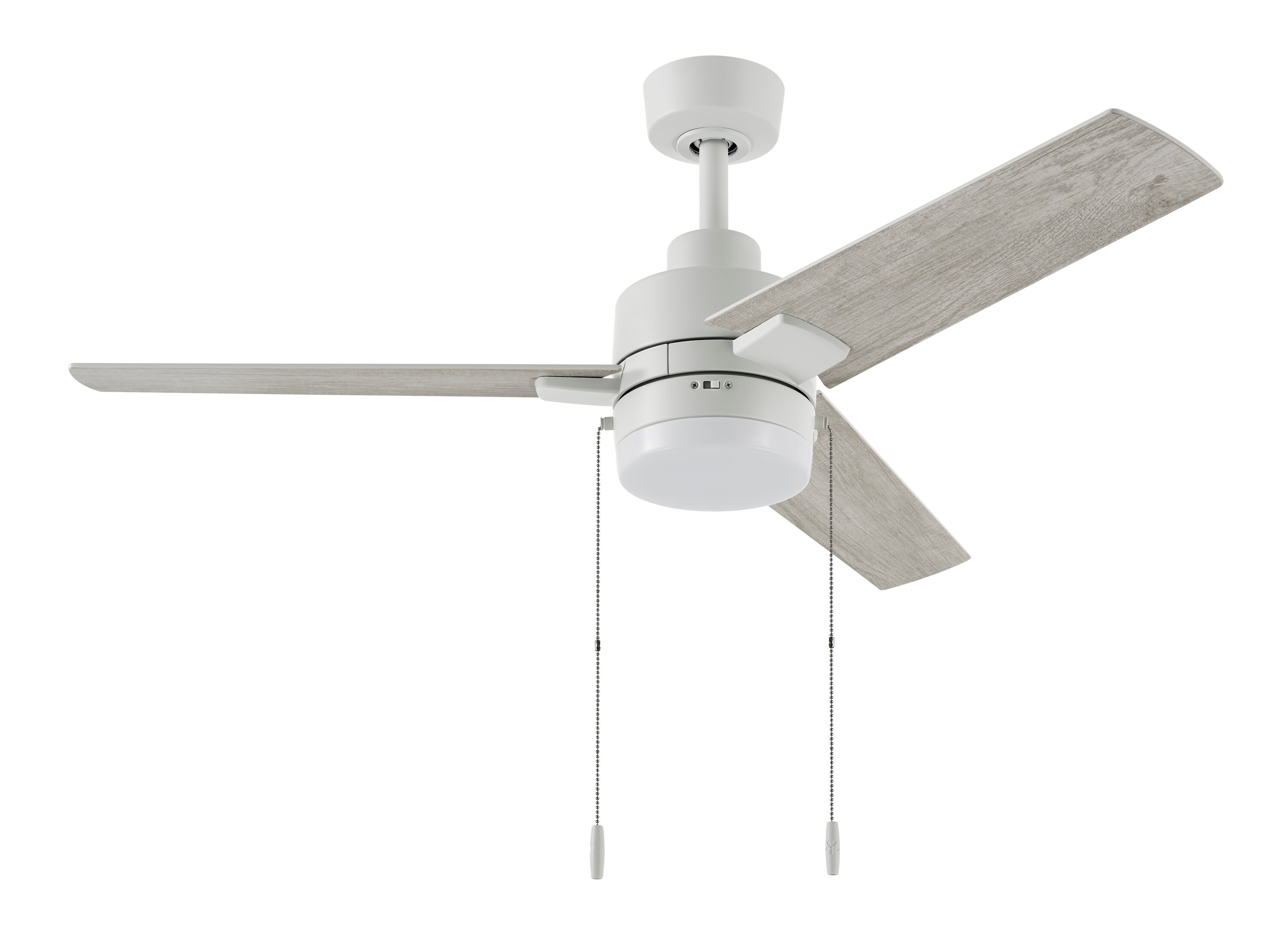 Brinson 44-in Integrated LED White with White/White Oak Blades Ceiling Fan With Light ( 3 -Blade ) - Image 3