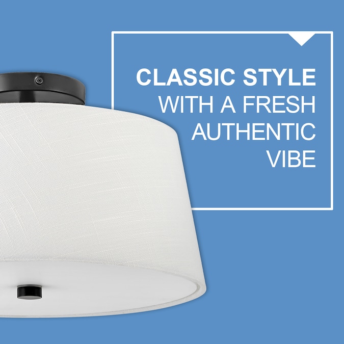 Lark Beale 1-Light 14-in Satin Black LED Flush Mount Light - Image 3