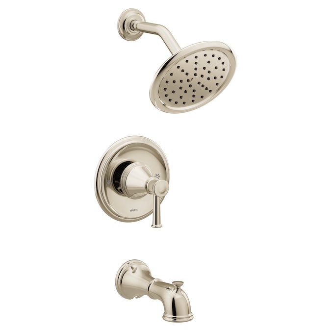 Moen Belfield Polished Nickel 1-handle Single Function Round Bathtub and Shower Faucet